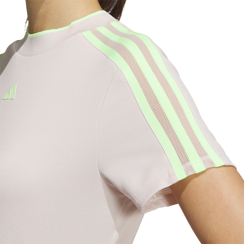ADIDAS Essential 3-Stripes Women's Mock Shirt (Mauve)