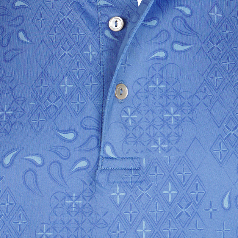 PETER MILLAR Geo Paisley Performance Jersey Men's Polo (Bonnet)
