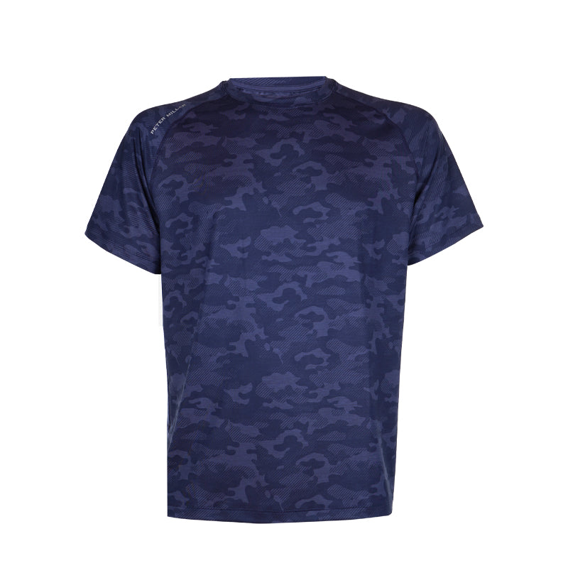 PETER MILLAR Aurora Camo Performance Men's Shirt (Navy Blue)