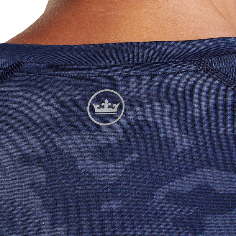 PETER MILLAR Aurora Camo Performance Men's Shirt (Navy Blue)