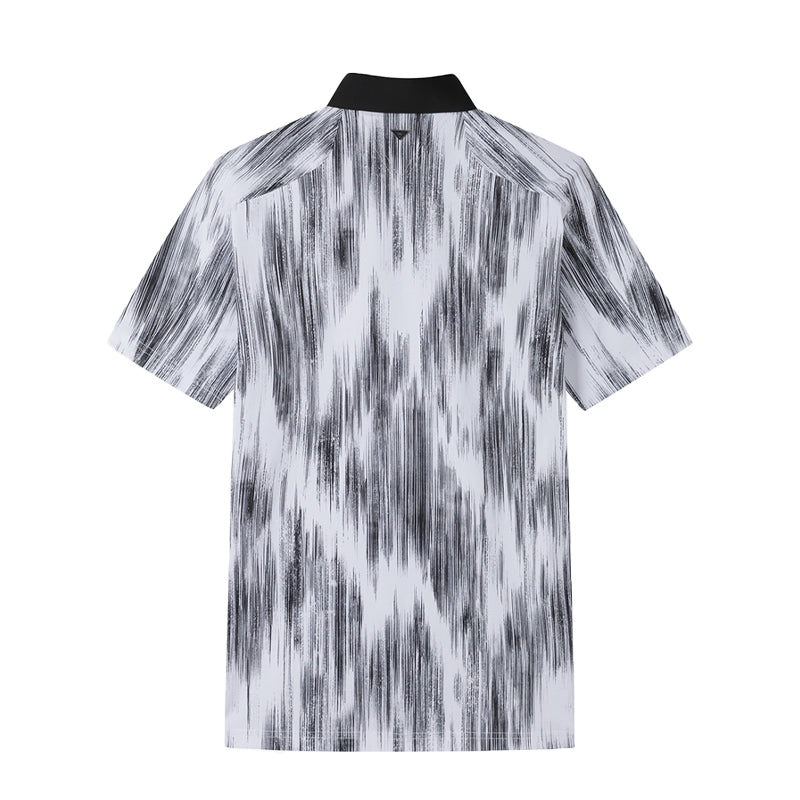 PXG Men's Patterned Polo (White/Black)