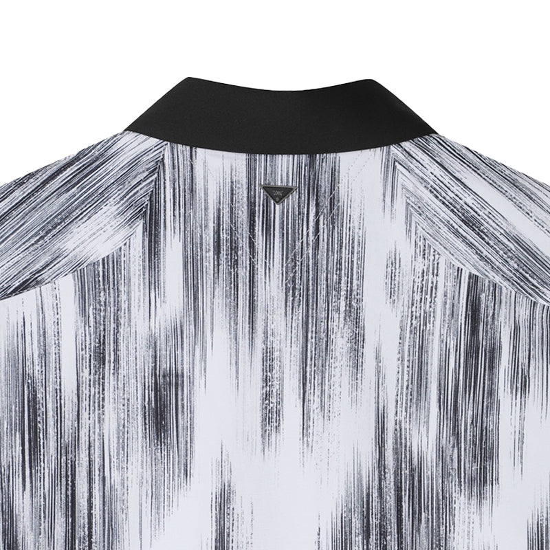 PXG Men's Patterned Polo (White/Black)