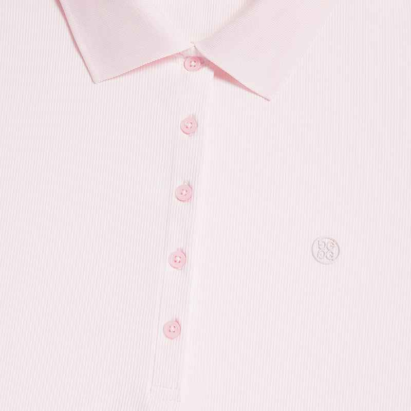 GFORE Ribbed Tech Nylon Women's Polo (Blush)