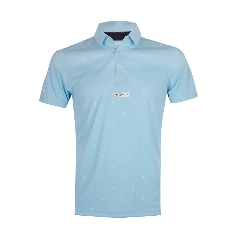 TAYLORMADE Men's Patterned Polo (Sax)