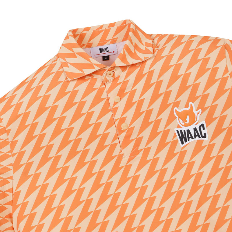 WAAC Korea Player's Edition Arrow Print Men's Polo (Orange)