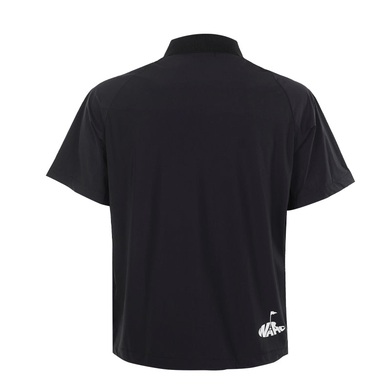WAAC Korea Logo Hybrid Men's Polo (Black)