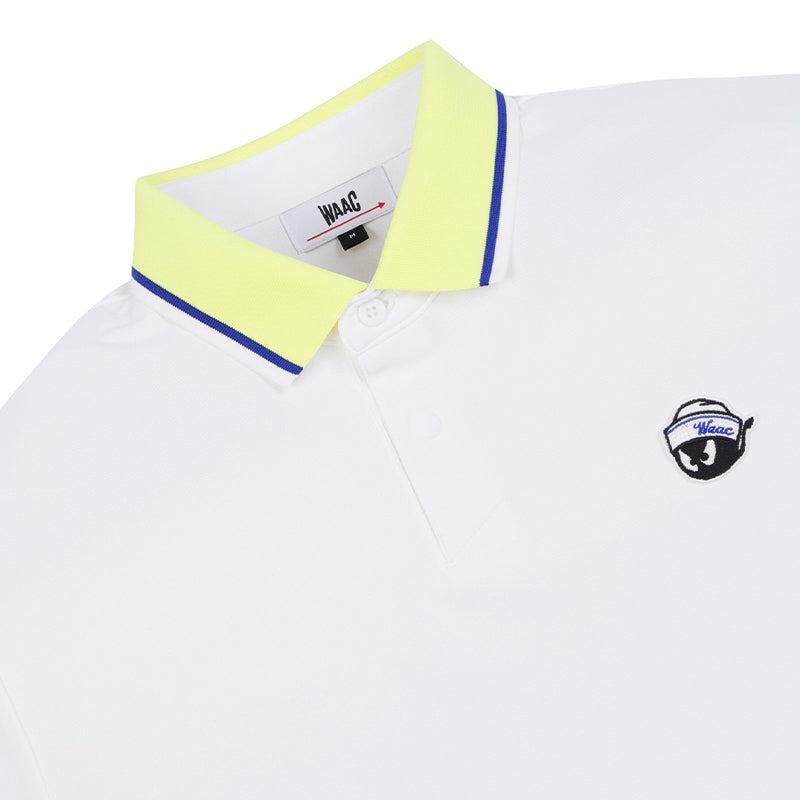 WAAC Korea Sailor Pique Men's Polo (White/Yellow)