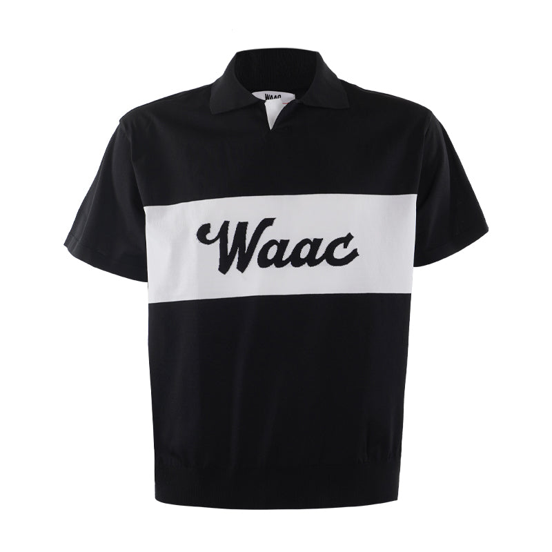 WAAC Korea Color Block Knit Men's Polo (Black)