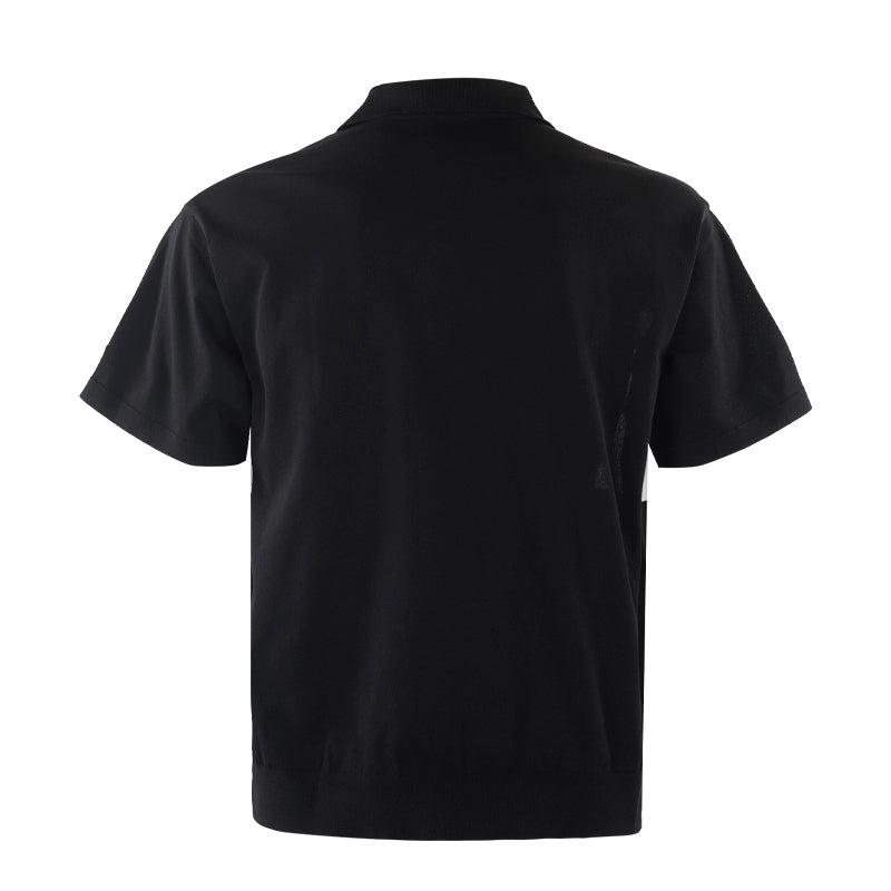WAAC Korea Color Block Knit Men's Polo (Black)
