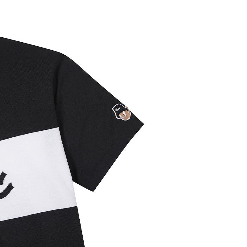 WAAC Korea Color Block Knit Men's Polo (Black)
