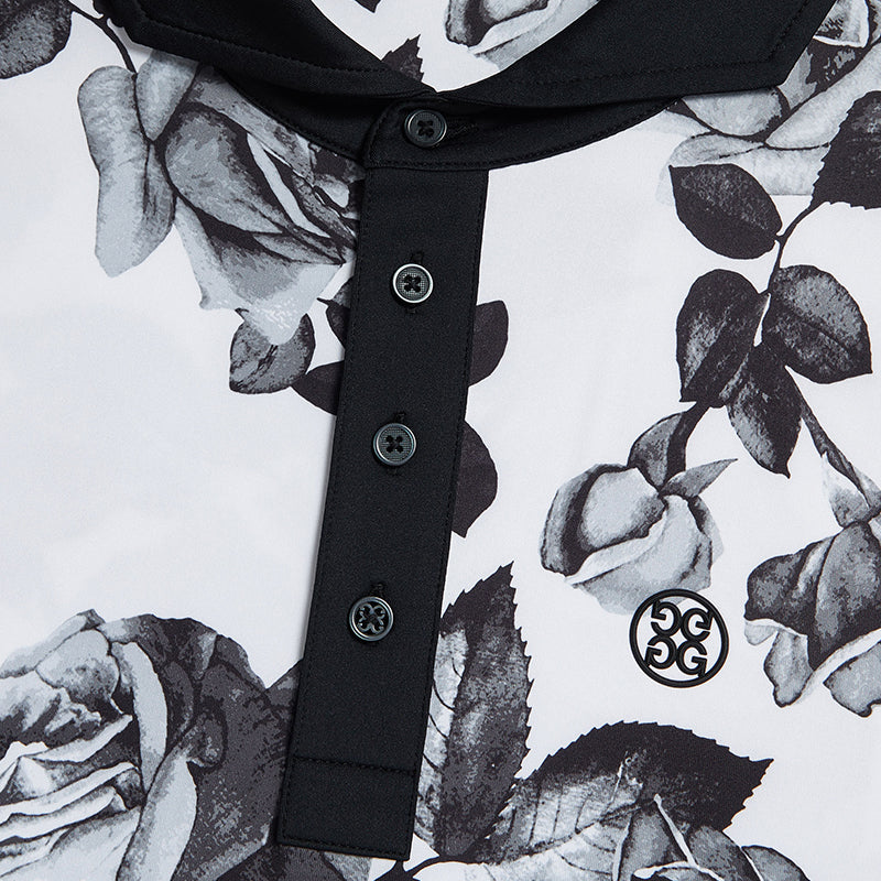 GFORE Floral Tech Men's Jersey Polo (Snow)