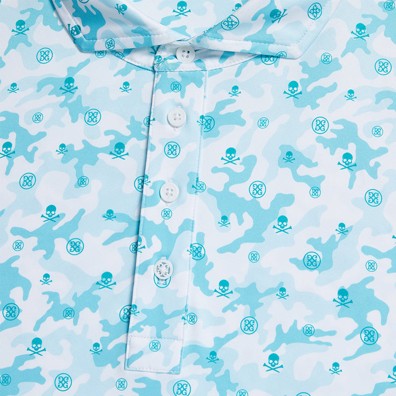 GFORE Mapped Camo Men's Jersey Polo (Emerald)
