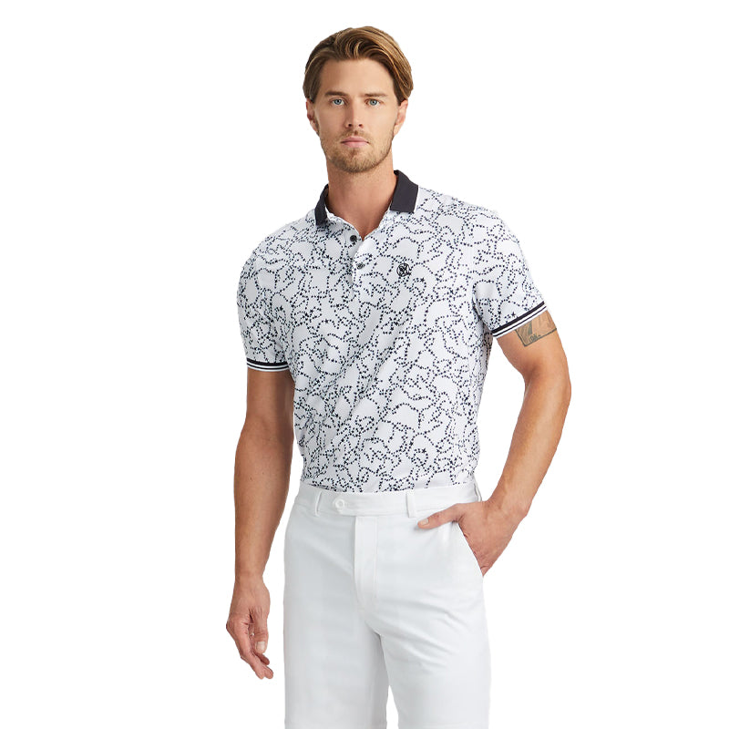 GFORE Star Dust Rib Men's Polo (Snow)
