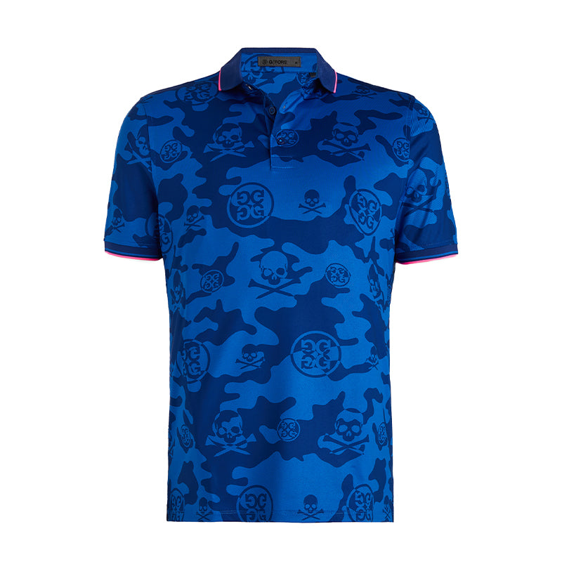GFORE Rib Exploded Camo Men's Polo (Space)