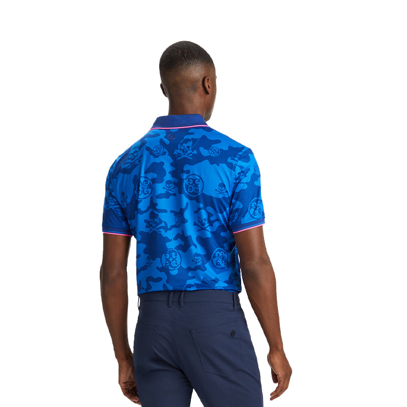 GFORE Rib Exploded Camo Men's Polo (Space)