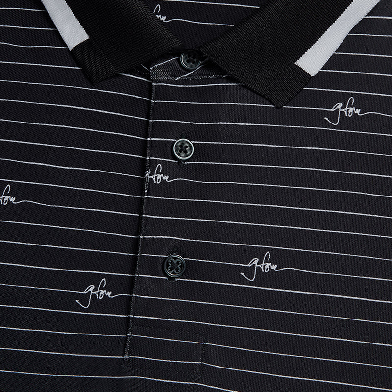 GFORE Script Pique Men's Polo (Onyx)