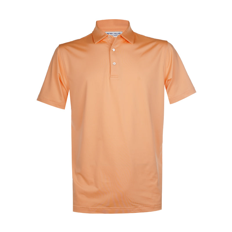 PETER MILLAR Solid Performance Jersey Men's Polo (Orange Nectar)