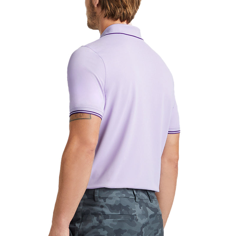 GFORE Rib Collar Tech Piqu‚ Modern Spread Collar Men's Polo (Aura)