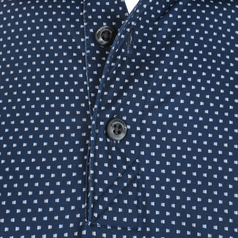 CUTTER & BUCK Pike Eco Shadow Check Print Men?s Polo (Navy)
