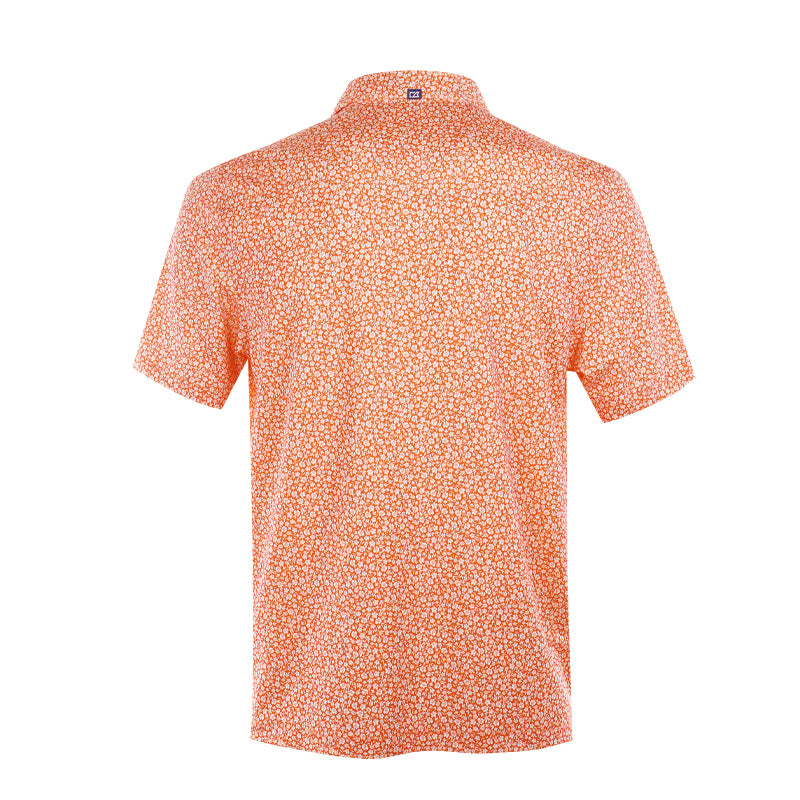CUTTER & BUCK Pike Eco Flora Print Men's Polo (College Orange)