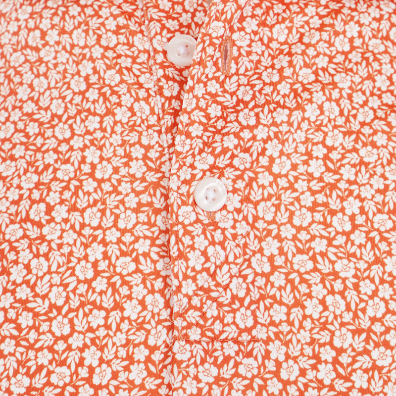 CUTTER & BUCK Pike Eco Flora Print Men's Polo (College Orange)