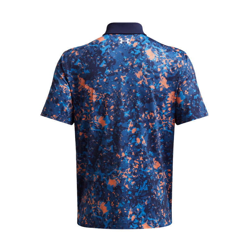 UNDER ARMOUR T2G Print Men's Polo (Orange/Tech Blue)