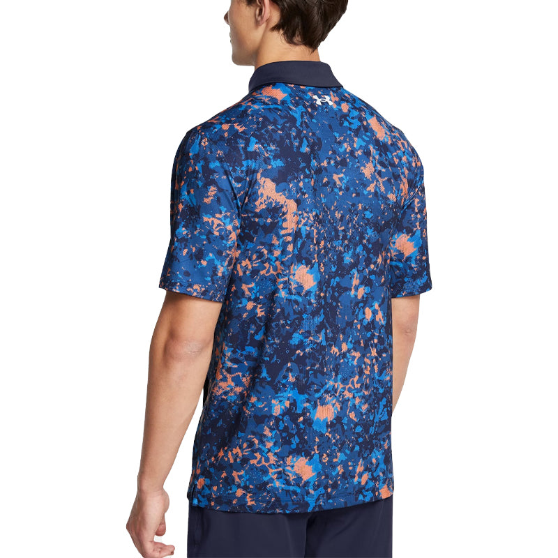 UNDER ARMOUR T2G Print Men's Polo (Orange/Tech Blue)