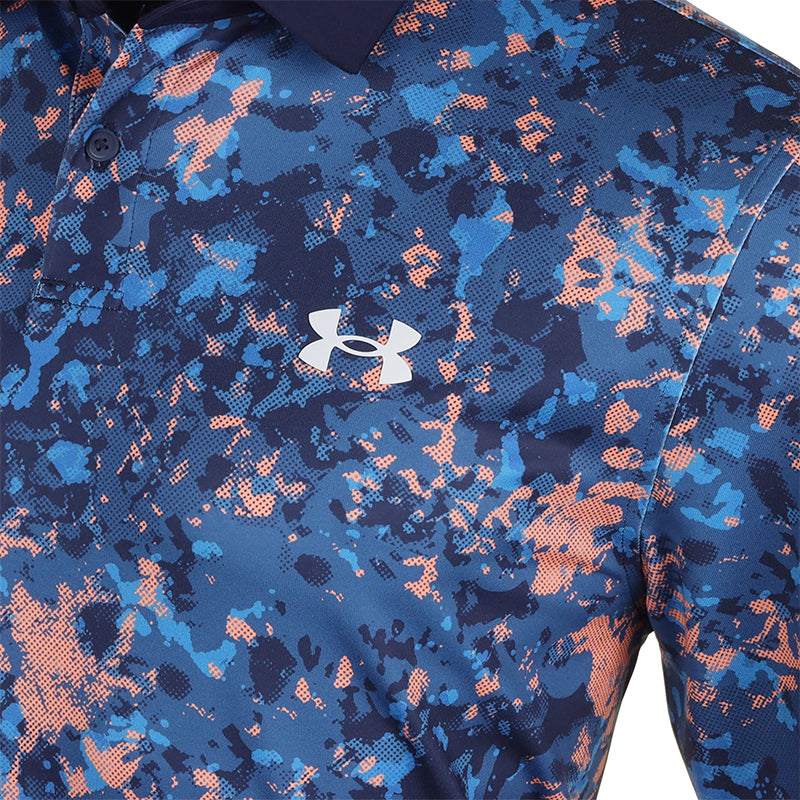 UNDER ARMOUR T2G Print Men's Polo (Orange/Tech Blue)