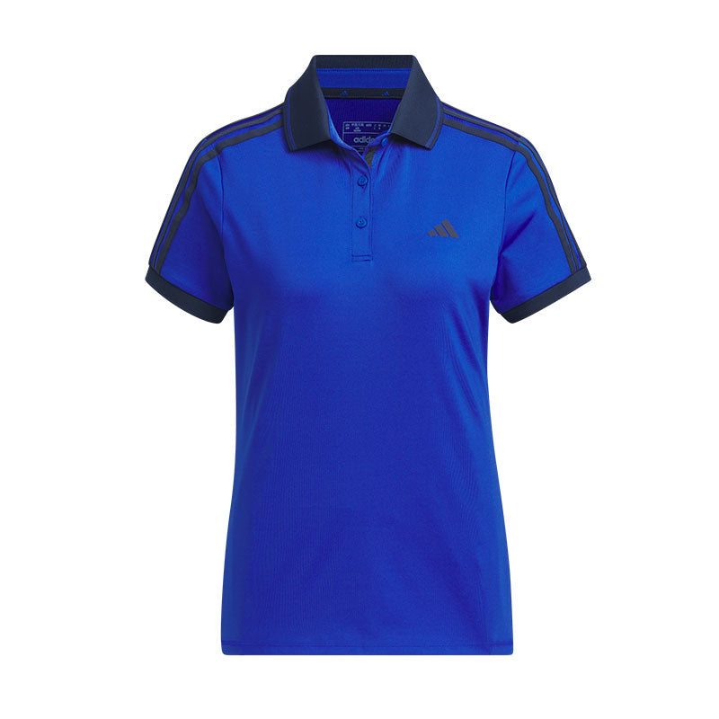 ADIDAS 3-Stripes HEAT.RDY Short Sleeve Women's Polo (Black)