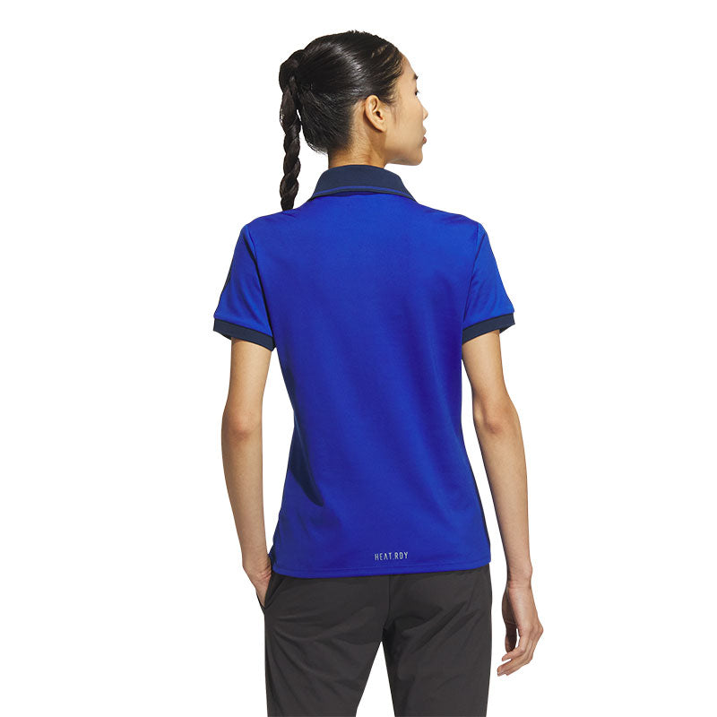 ADIDAS 3-Stripes HEAT.RDY Short Sleeve Women's Polo (Black)