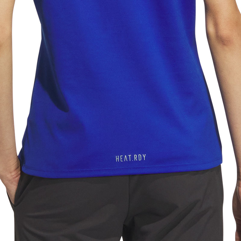 ADIDAS 3-Stripes HEAT.RDY Short Sleeve Women's Polo (Black)