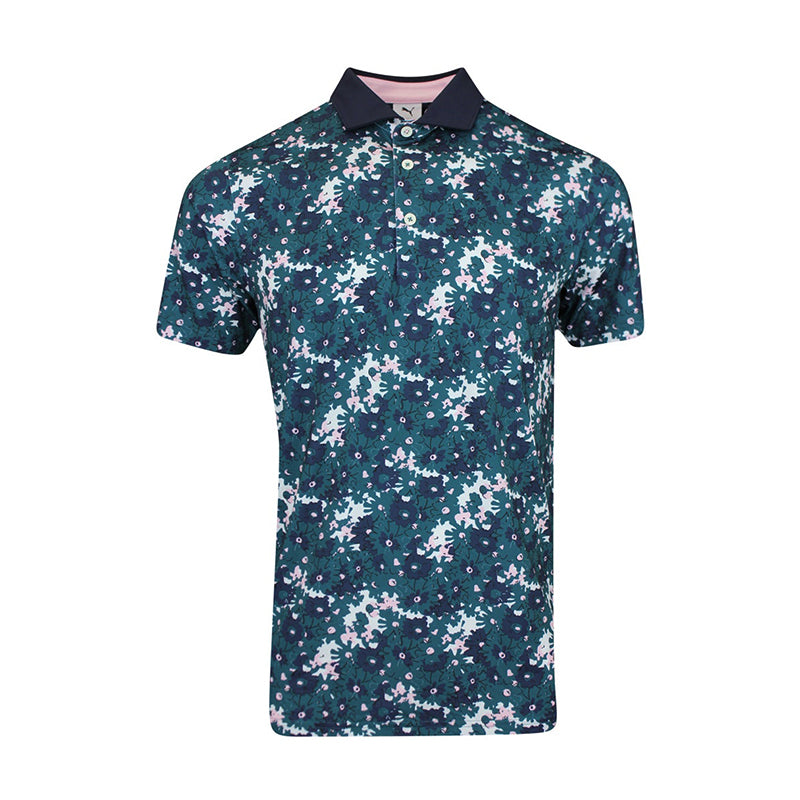 PUMA x Arnold Palmer Floral Men's Polo (Cold Green)