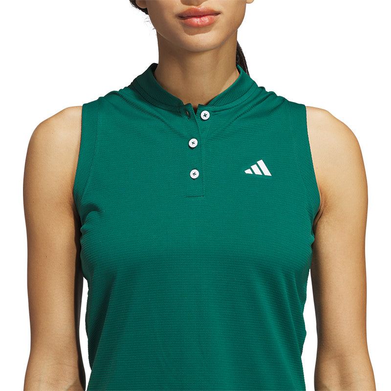 ADIDAS Ultimate365 Tour TWISTKNIT Women's Sleeveless Polo (Green)