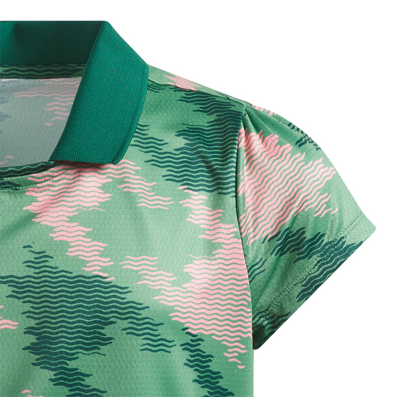 ADIDAS HEAT.RDY Print Girl's Polo (Green)