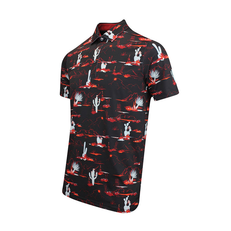 PUMA MATTR Bushland Men's Polo (Black/Red)
