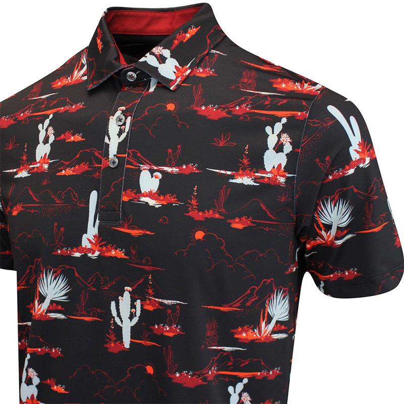 PUMA MATTR Bushland Men's Polo (Black/Red)