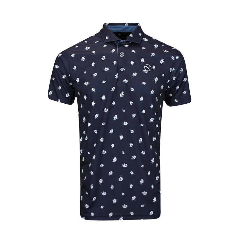 PUMA Pure Love Birdies Men's Polo (Deep Navy/White)