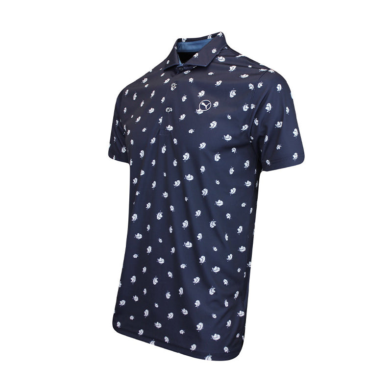 PUMA Pure Love Birdies Men's Polo (Deep Navy/White)