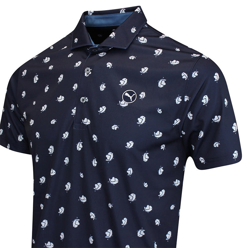 PUMA Pure Love Birdies Men's Polo (Deep Navy/White)