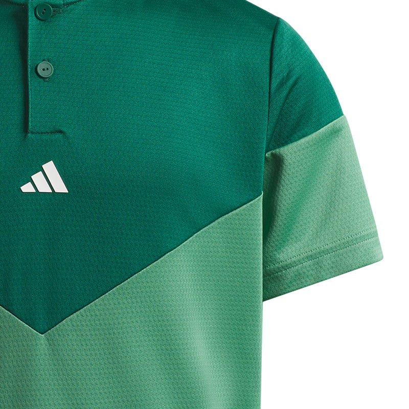 ADIDAS HEAT.RDY Sport Collar Boy's Polo (Green)
