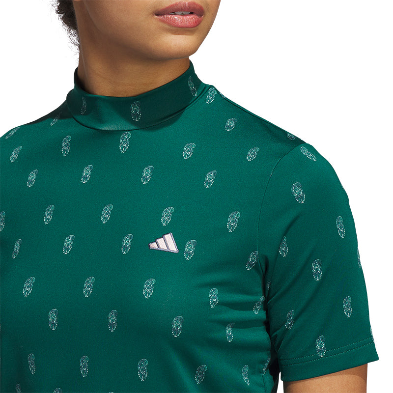 ADIDAS Go-To Paisly Women?s Mock Shirt (Green)