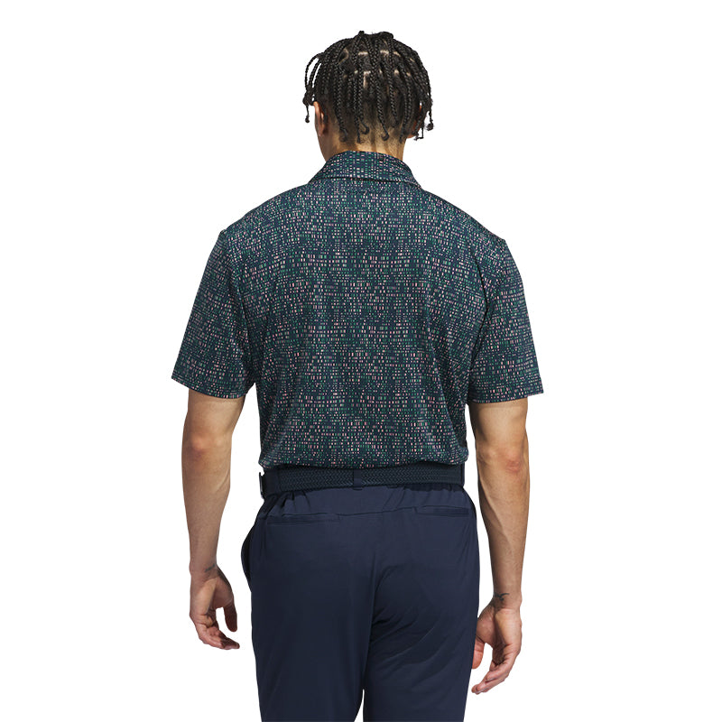 ADIDAS Ultimate365 Power Grid Print Men?s Polo (Navy)