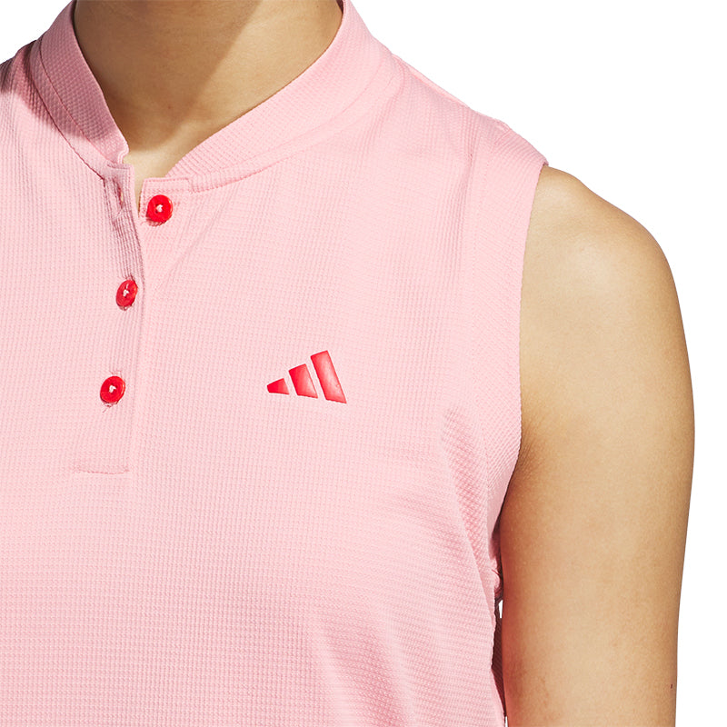 ADIDAS Ultimate365 Tour TWISTKNIT Women?s Sleeveless Polo (Pink)