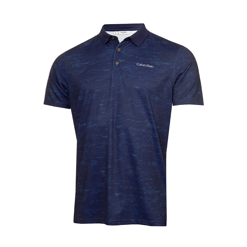 CALVIN KLEIN Textured Slate Men's Polo (Evening Blue)