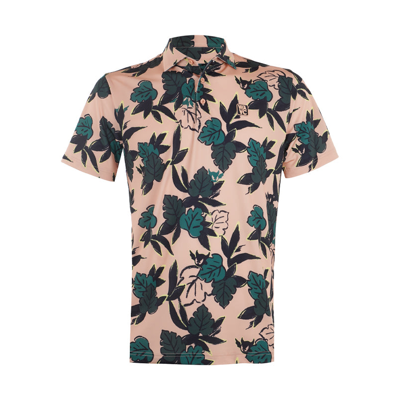 WAAC Athletic Forest Stretch Men's Polo (Orange)