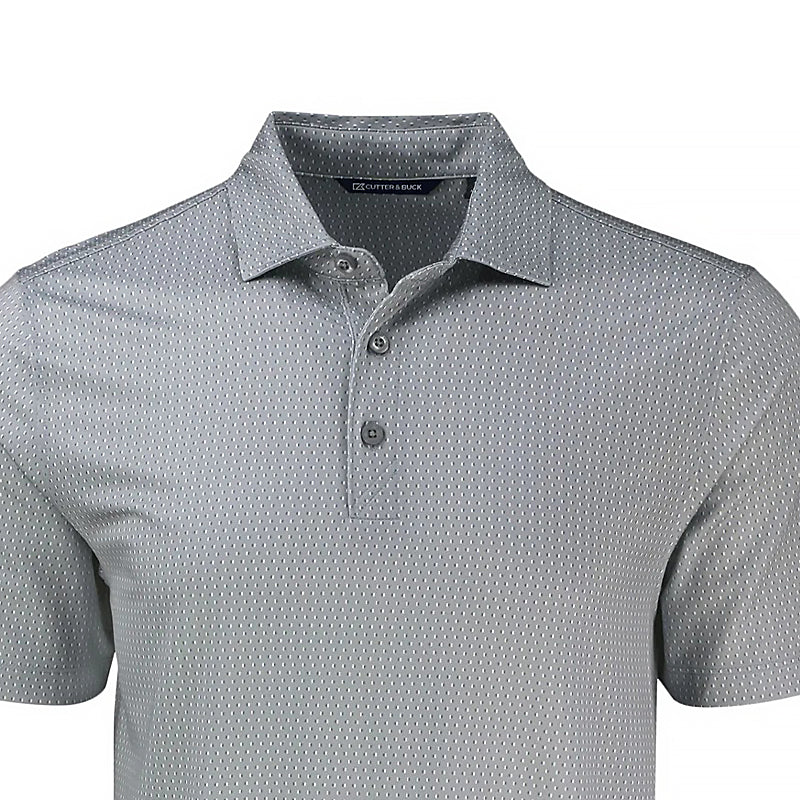 CUTTER & BUCK Pike Eco Shadow Check Print Recycled Men?s Polo (Polished)