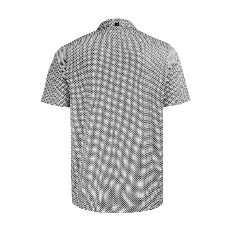 CUTTER & BUCK Pike Eco Diamond Dot Print Recycled Men's Polo (Black)