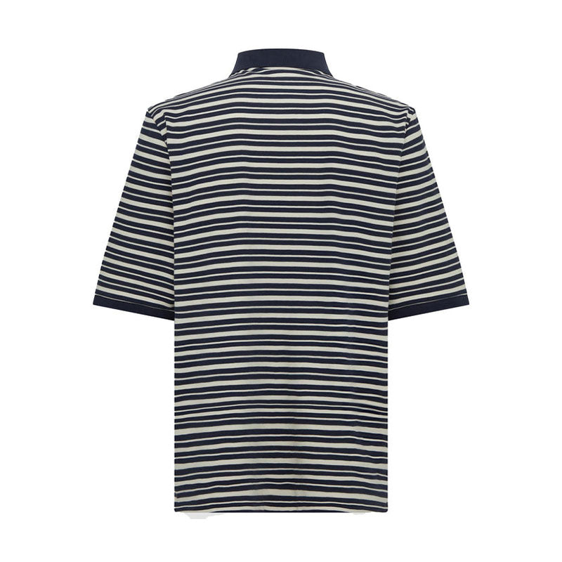 MANORS G.O.A.T Pique Men?s Polo (Ivory/Blue)