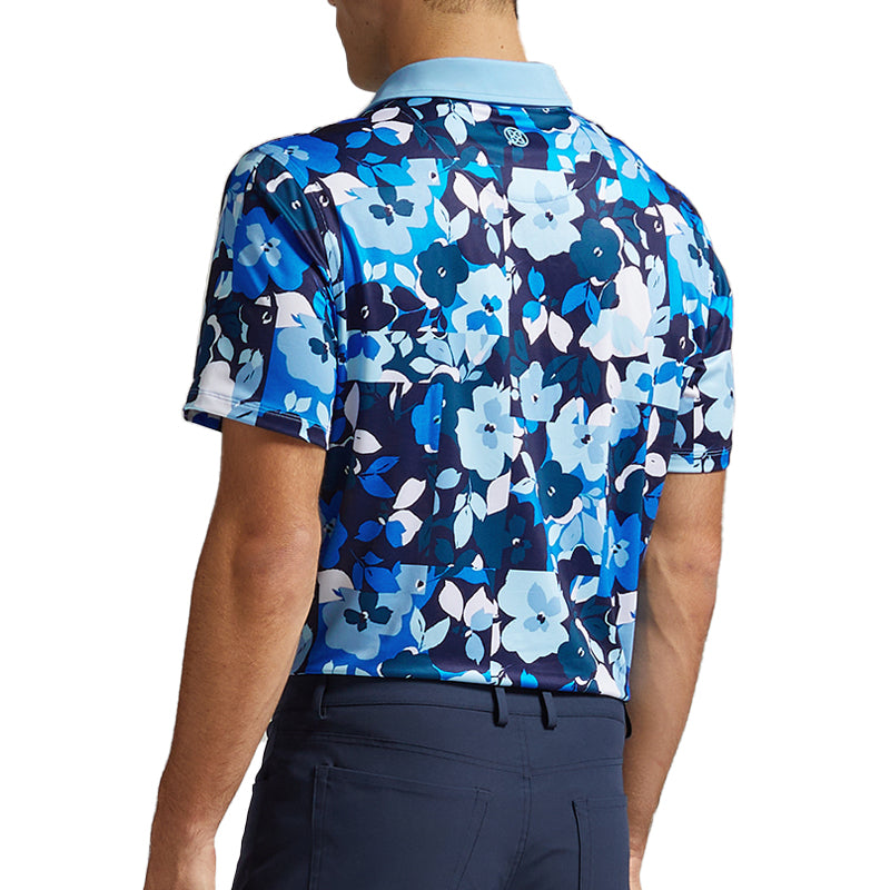 GFORE Patchwork Floral Tech Jersey Men's Polo (Fountain)