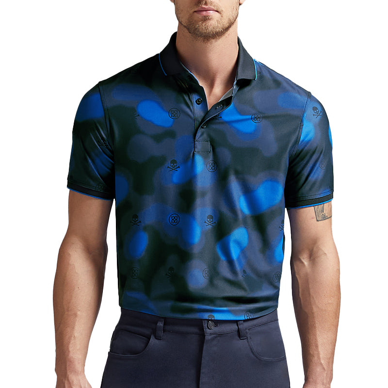 GFORE Blur Icon Camo Tech Piqu? Men's Polo (Twilight)